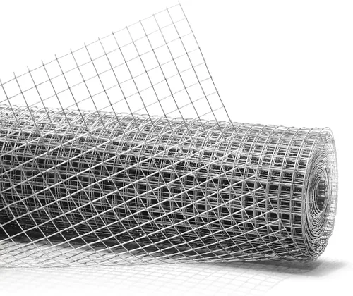 Fencer Wire Malla de alambre metálica de tela metálica de calibre 19 1/2 "x 1/2", jaula soldada galvanizada de alambre para aves de corral, malla