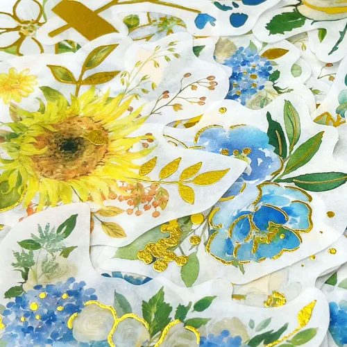 Miniatura 3 de allydrew Calcomanías decorativas Washi para álbumes de recortes, manualidades para papelería, diario, fabricación de tarjetas (60 unidades), lámina