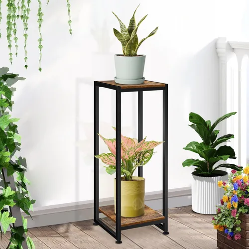 Miniatura 2 de Lilybud- lily Soporte para plantas de interior, 31.5 pulgadas de alto, soporte de pedestal de madera resistente para interiores y exteriores