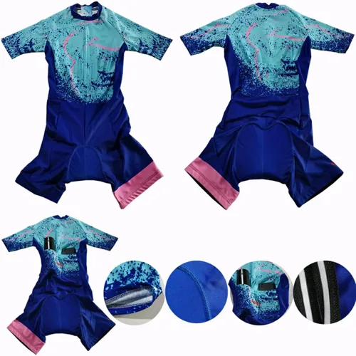Miniatura 3 de Las señoras Ciclismo Camisa Traje De Las Mujeres Mono Negro Pantalones Cortos De Las Mujeres Monos Macacao Ciclismo Feminino