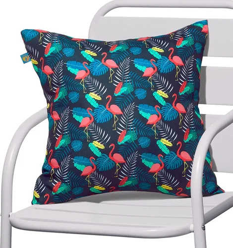 Miniatura 2 de Duck Covers Almohadas decorativas resistentes al agua, 18 x 18 pulgadas, paquete de 2, flamenco para después de fiesta, cojines de asiento de silla