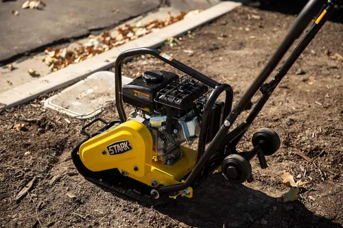 Miniatura 7 de Stark USA Compactador de placas de 2HP a gas 79cc con fuerza de 2,000lbs para construcción, máquina niveladora de concreto, nivelador