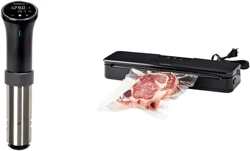 Anova Precision Cooker 3.0 y ANVS01-US00 Anova Precision Vacuum Sealer, incluye 10 bolsas precortadas, para almacenamiento de alimentos y vacío