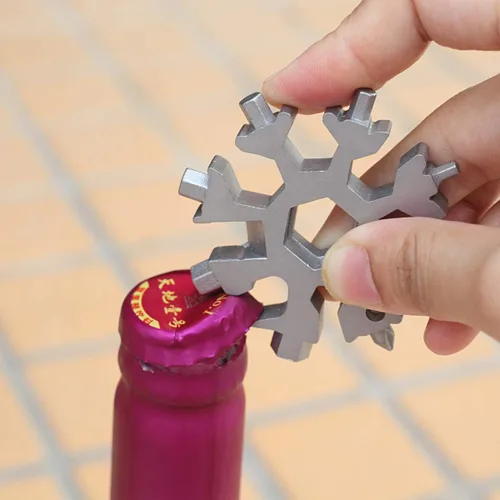 Miniatura 7 de Multiherramienta de copo de nieve 20 en 1, regalo único para hombres, papá, mujeres