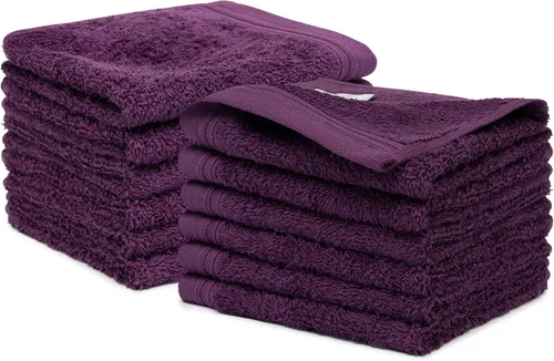 Miniatura 15 de Juego de 12 paños de 100 % algodón de 13 x 13 pulgadas, juego de 12 toallas ultrasuaves y altamente absorbentes, para baño, gimnasio, hotel, spa