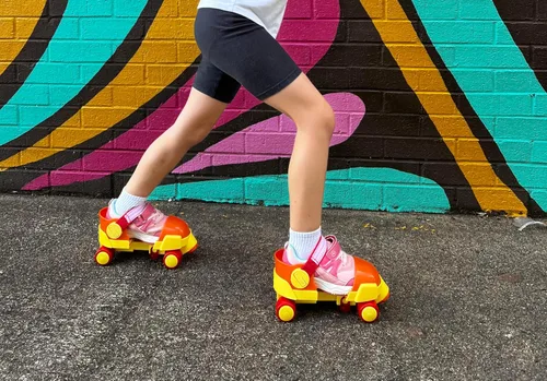 Miniatura 6 de Zippy Adjustable Roller Skates for Kids - Beginner-Friendly - Sizes J7–Youth 1 - Double Lock Strap for Stability - First Skates for Boys and Girls