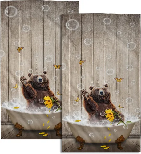 Miniatura 47 de Giwawa Toallas de Mano Verdes Bosque Nebuloso Set de 2 Montaña Bosque Suave Toallas de Huésped Toallas de Cara Baño Decoraciones Finas Toallas