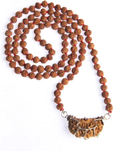 Miniatura 6 de Wonder Care - Cuenta original de Rudraksha nepalí/cuentas de Rudraksha Natural Rudra Rudra Religioso Rosario, Pequeño, Madera, Sin gemas.
