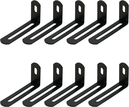 KUMGROT Soporte de estante de acero inoxidable, soporte ajustable en L, soporte de esquina de 90 grados, con ranura resistente, 2.480 x 1.280 x