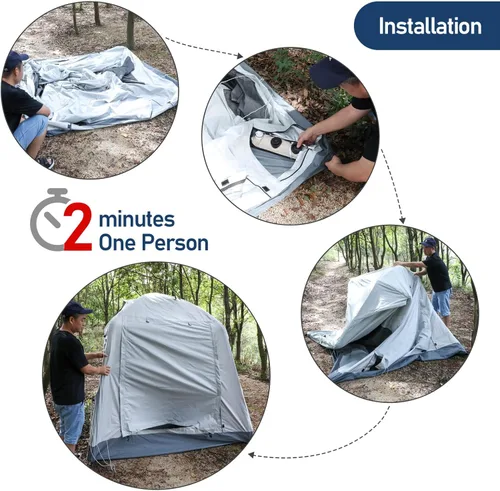 Miniatura 4 de Tienda de Campaña de Instalación Rápida, Tienda de Campaña Inflable Automática para Acampar, Fácil Instalación para 3-4 Personas Glamping al Aire