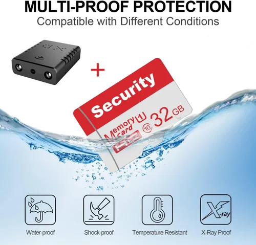 Miniatura 2 de 32G gratis: cámara inalámbrica más pequeña, detector de cámara WiFi espía HD1080P, cámara para mascotas, cámara de monitor de bebé para visión