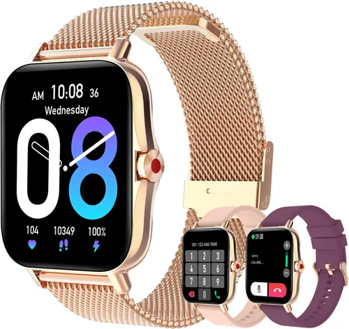 Miniatura 12 de Reloj inteligente, reloj inteligente HD de 1.59 pulgadas para mujer, contestar/hacer llamadas, reloj de seguimiento de actividad física para iPhone