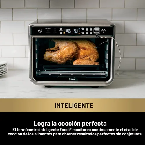 Miniatura 2 de Ninja DT251 Foodi 10 en 1 Smart XL - Horno de freír de aire, hornear, asar, tostar, asar, tostadora digital, termómetro, convección envolvente