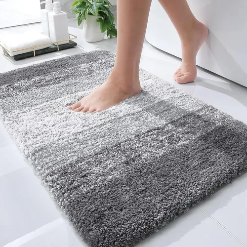 Miniatura 2 de OLANLY Juego de 2 alfombras de baño y alfombras de baño ombré, tamaño de alfombra de baño 30 x 20 pulgadas y juego de alfombra de baño 30 x 20 + 24