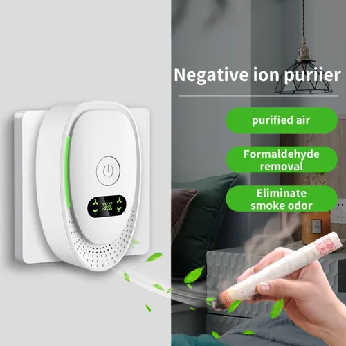 Miniatura 2 de Purificador de aire enchufable para el hogar, portátil con tecnología de iones negativos, funcionamiento silencioso para dormitorio, oficina