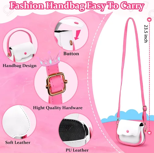 Miniatura 3 de GJZZ Bolsa de juego para niñas pequeñas, juego de monedero para niños pequeños, juguetes de maquillaje para niñas de 3, 4, 5, 6, 7 años, regalo