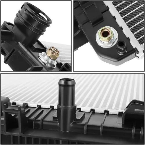 Miniatura 4 de DNA Motoring OEM-RA-13254 Radiador de núcleo de aluminio de 1 fila compatible con 07-09 Sprinter 2500 3500,26-11/16 pulgadas de ancho x 15-11/16