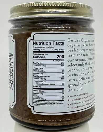 Miniatura 2 de Mantequilla de pecana orgánica certificada por USDA, hecha a mano, pequeños lotes, apta para keto, sin gluten, todo natural, hecha de nueces pecanas