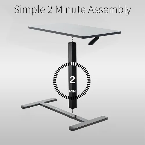 Miniatura 6 de VIVO Mesa portátil para laptop de 32 x 16 pulgadas sobre sofá, escritorio de cabecera ajustable en altura para sillón reclinable, negro, CART-V02L