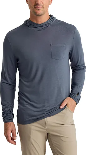 Miniatura 38 de Free Fly Sudadera ligera con capucha para hombre, con protección solar UPF 20+ para hombre, transpirable, manga larga, para pesca