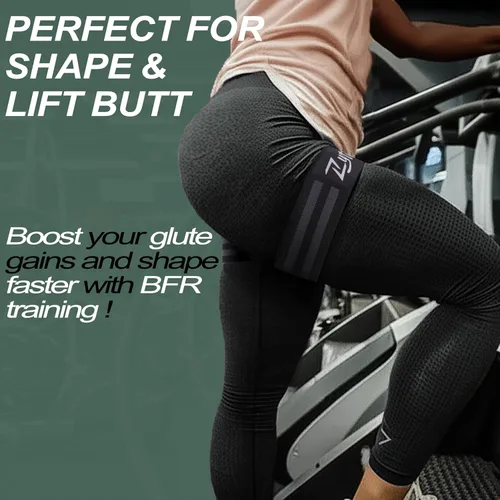Miniatura 2 de BFR - Bandas de oclusión para mujer, piernas, glúteos, construcción de cadera, cómodas bandas elásticas para entrenamiento de flujo sanguíneo
