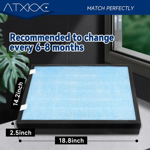 Miniatura 2 de ATXKXE HSP002 Filtro de repuesto compatible con filtro purificador de aire Hathaspace HSP002, paquete de 2