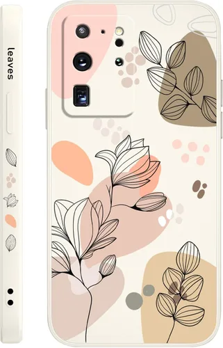 Miniatura 9 de LEECG para Samsung Galaxy S20 Funda, Diseño Creativo Lateral con Forro de Microfibra de Silicona Suave con Patrón de Flores para Cubierta de negro