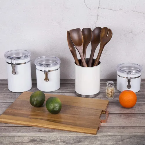 Miniatura 8 de Creative Home Soporte para utensilios de acero inoxidable: organizador grande de herramientas de cocina de 6.3 pulgadas para decoración de cocina