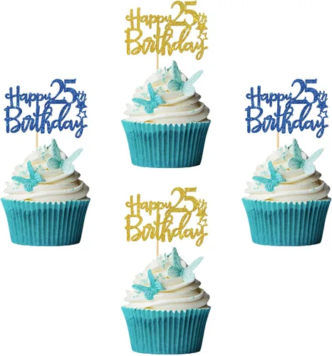 Miniatura 8 de Decoración para cupcakes de cumpleaños de 5 años, suministros para cupcakes de cumpleaños de 5 años, decoraciones para fiestas de cumpleaños de 5