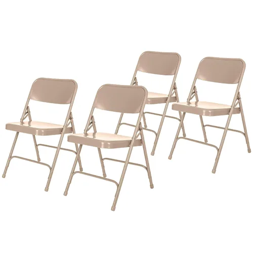 Miniatura 14 de OEF Furnishings Serie OEF200 Sillas Plegables de Acero para Trabajo Pesado, Sillas de Metal de Grado Comercial con Refuerzos Dobles, Capacidad