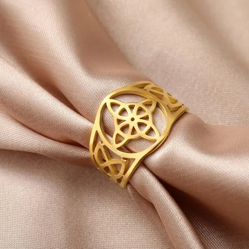 Miniatura 17 de UNIFT Anillo de nudo de bruja para mujer, acero inoxidable, celta, cuaternario, Wicca, estilo geométrico, anillo de nudo de brujería, amuleto