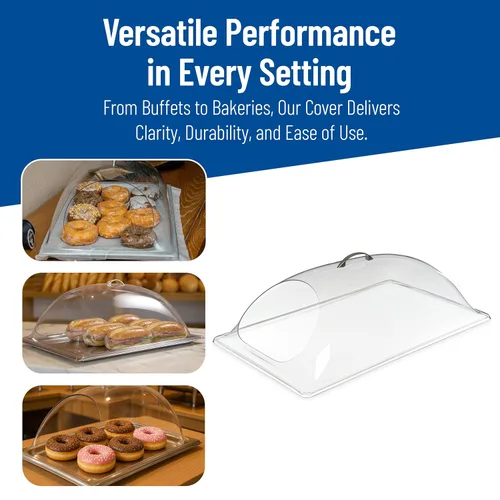 Miniatura 7 de Carlisle FoodService Products Cubierta de cúpula – Cubierta transparente para alimentos de corte extremo para exhibiciones, cúpula de plástico