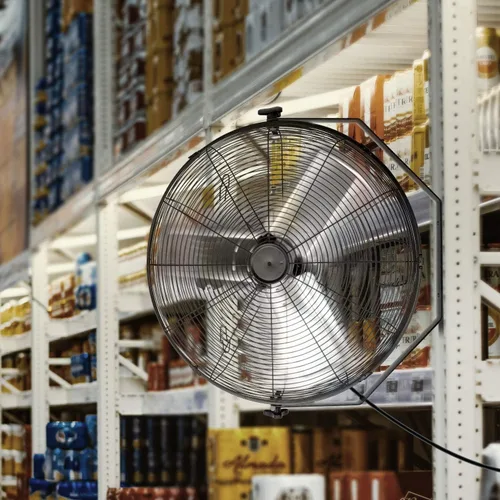 Miniatura 8 de Simple Deluxe Ventilador de metal de ventilación comercial de 3 velocidades de montaje en pared industrial de 24 pulgadas para almacén, taller