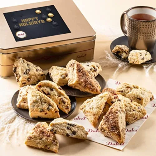 Miniatura 12 de Dulcet Gift Baskets Artesano Scone - Lata de regalo para el día del padre, pasteles gourmet para papá, abuelo, novio o compañero de trabajo.