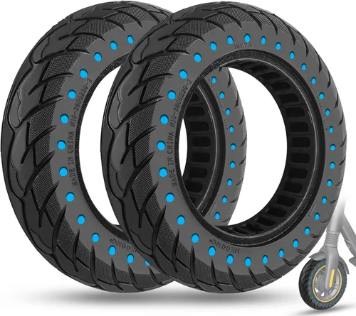 Miniatura 10 de 10 x 2.5 Pulgadas Neumático para Patinete Eléctrico Neumático Sólido 60/70-6.5 Ajuste para Ninebot Max G30P G30LP~Gotrax G5 G6~Hiboy Max 3~Hover 1
