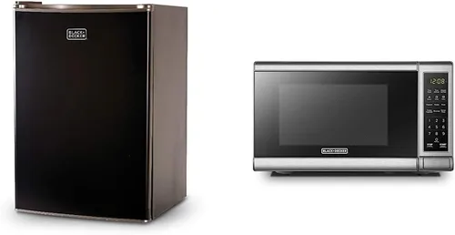 Miniatura 8 de BLACK+DECKER BCRK25B - Refrigerador compacto Energy Star de una sola puerta con congelador, 2.5 pies cúbicos, negro y horno microondas COMFEE