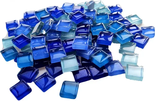 100 Piezas de Azulejos de Mosaico a Granel de Colores Surtidos de Vidrio Opaco para Manualidades de Mosaico para DIY, Portavasos Decorativos para el