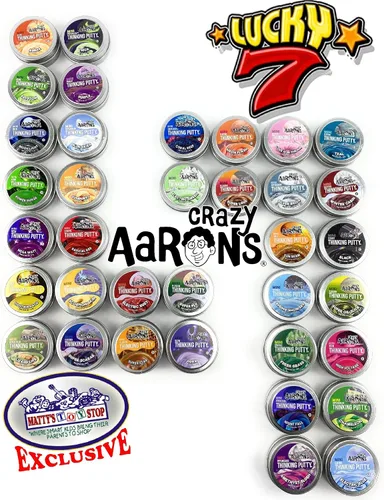 Miniatura 3 de Matty's Toy Stop Crazy Aaron's Putty Mini Tins Lucky 7 Surprise Gift Set Party Bundle – Paquete de 7 (0.47 oz cada uno), varios