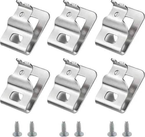 Miniatura 8 de Juego de 2 clips para cinturón Dewalt 304 de acero inoxidable para herramientas de taladro Dewalt, clips Dewalt, con tornillos para Dewalt N268241