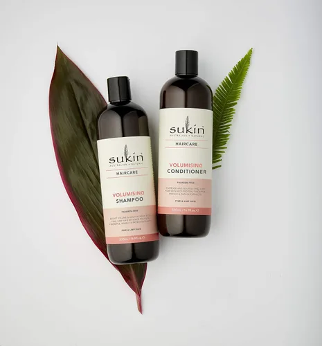 Miniatura 2 de Sukin Champú voluminizador, sin sulfato, ligero, champú fortalecedor para cabello fino, ingredientes limpios, aroma a mango, 16.91 onzas líquidas