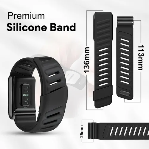 Miniatura 3 de DADO Correa de repuesto deportiva de silicona compatible con WHOOP 5.0, One, Peak y Life Fitness Tracker, transpirable, duradera y cómoda,