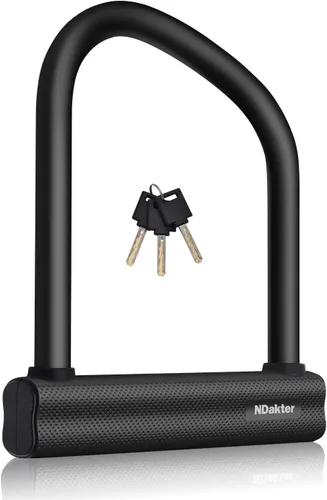 Miniatura 9 de NDakter Cerraduras de bicicleta antirrobo, cerradura en U de bicicleta para bicicleta eléctrica, grillete de 0.71 pulgadas con 3 llaves