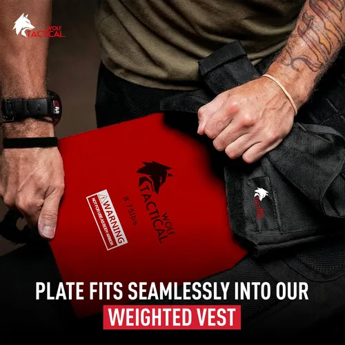 Miniatura 4 de WOLF TACTICAL - Placas de peso para chaleco, pares de 5.75, 8.75, 14.5, 19.75 libras, para WODs, entrenamiento de fuerza, correr, entrenamientos