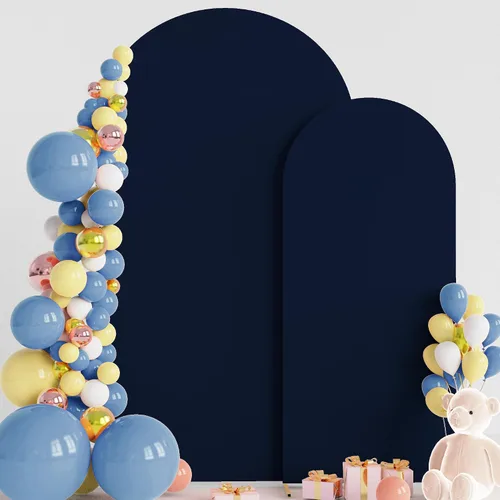 Miniatura 30 de Wokceer Cubierta de Fondo para Arco de Boda 7.2 Pies, Cubiertas Ajustadas de Spandex para Soporte de Arco de Boda de 6 Pies, Juego de 2 Cubiertas