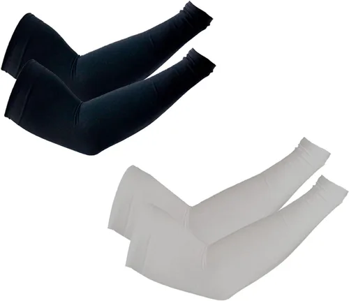Miniatura 26 de PFFY 2 Pairs UV Protection Cooling Arm Sleeves for Men and Women UPF 50 Sun Sleeve