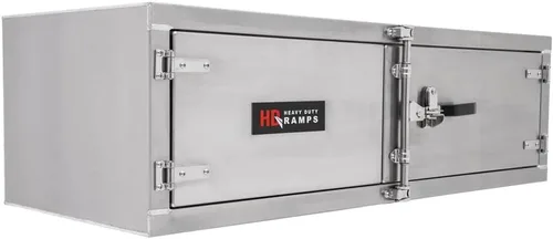 HD Ramps Gabinete de herramientas de aluminio resistente con cerradura para remolque, 60 x 18 x 24 pulgadas, caja de herramientas para camiones