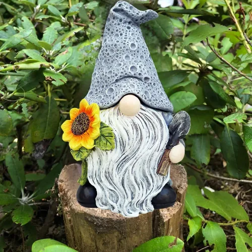 Miniatura 4 de Estatua de gnomos de jardín al aire libre para ocultar llaves, figura de gnomo para decorar el patio, caja de seguridad para llaves de repuesto