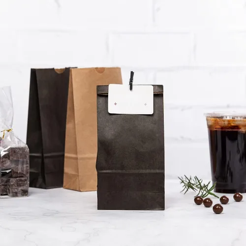Miniatura 6 de Restaurantware Bag Tek - Bolsas de papel de 2 libras, 100 bolsas de almuerzo desechables, pequeñas para almuerzos, sándwiches y aperitivos, bolsas