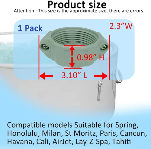 Miniatura 2 de Sustituye Coleman Lay-Z-Spa A Acoplamiento Bomba Adaptador de Inflación Tornillo Sello de Goma Anillo O P61514, A Sellos Juntas Arandelas