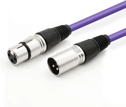 Miniatura 8 de Cable de altavoz XLR macho a XLR hembra, cable de conexión de micrófono de audio profesional, cable de micrófono blindado y equilibrado para uso más